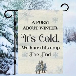 A Poem About Winter Outdoor Flag-NEW